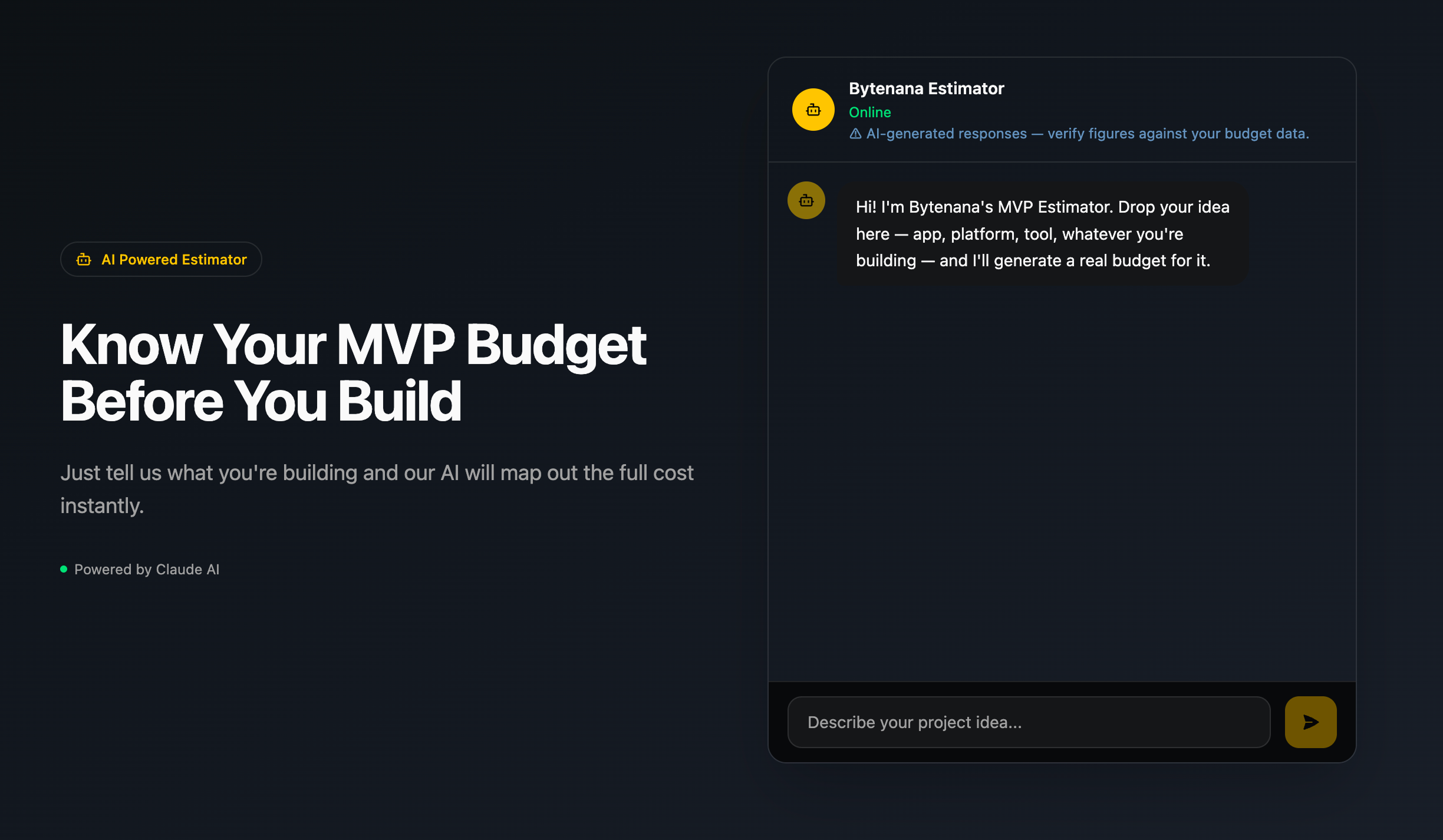 ByteAgent AI-powered estimator